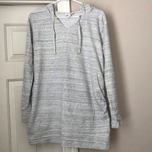 Gray heather Maternity hoodie